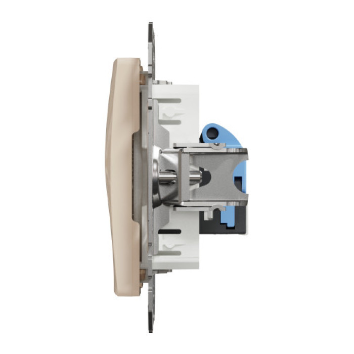 Комп'ютерна розетка RJ45 кат. 6 неекр. UTP Бежевий Sedna Design SDD112461