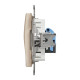Комп'ютерна розетка RJ45 кат. 6 неекр. UTP Бежевий Sedna Design SDD112461