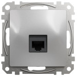 Комп'ютерна розетка RJ45 кат. 6 неекр. UTP Алюміній Sedna Design SDD113461