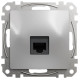 Комп'ютерна розетка RJ45 кат. 6 неекр. UTP Алюміній Sedna Design SDD113461