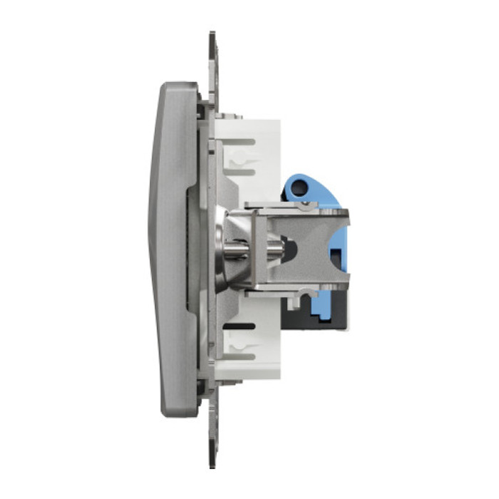 Комп'ютерна розетка RJ45 кат. 6 неекр. UTP Алюміній Sedna Design SDD113461