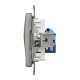 Комп'ютерна розетка RJ45 кат. 6 неекр. UTP Алюміній Sedna Design SDD113461