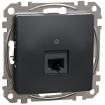 Комп'ютерна розетка RJ45 кат. 6 неекр. UTP Чорно-сірий Sedna Design SDD114461