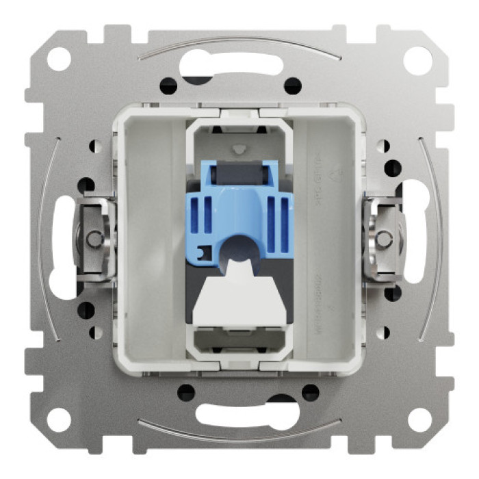 Комп'ютерна розетка RJ45 кат. 6 неекр. UTP Чорно-сірий Sedna Design SDD114461