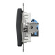 Комп'ютерна розетка RJ45 кат. 6 неекр. UTP Чорно-сірий Sedna Design SDD114461