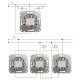 (АКЦИЯ!!! 4+1 шт.) Переключатель 2-клавишный проходной Schneider Sedna Design Бежевый