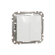 Вимикач 2-клавішний Schneider Sedna Design Білий