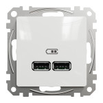 Розетка USB тип A+A 2,1A Schneider Sedna Design Белый