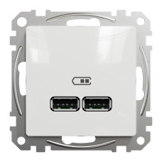 Розетка USB тип A+A 2,1A Schneider Sedna Design Белый
