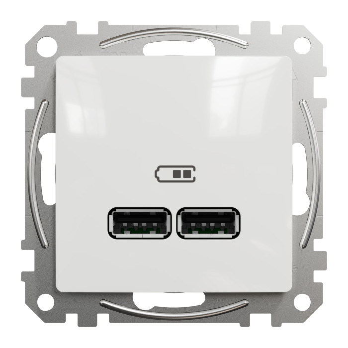 Розетка USB тип A+A 2,1A Schneider Sedna Design Білий