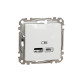 Розетка USB тип A+C 3A 21Вт Schneider Sedna Design Білий