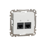 Розетка компъютерная двойная RJ45 кат. 5е UTP Schneider Sedna Design Белый