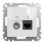 Розетка RJ45 категорія 6 UTP -TV Schneider Sedna Design Білий