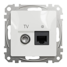 Розетка RJ45 категория 6 UTP-TV Schneider Sedna Design Белый