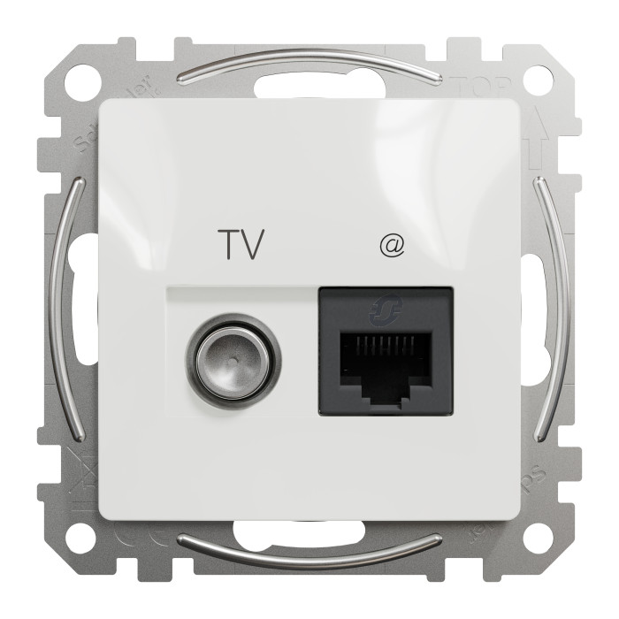 Розетка RJ45 категорія 6 UTP -TV Schneider Sedna Design Білий