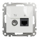 Розетка RJ45 категорія 6 UTP -TV Schneider Sedna Design Білий