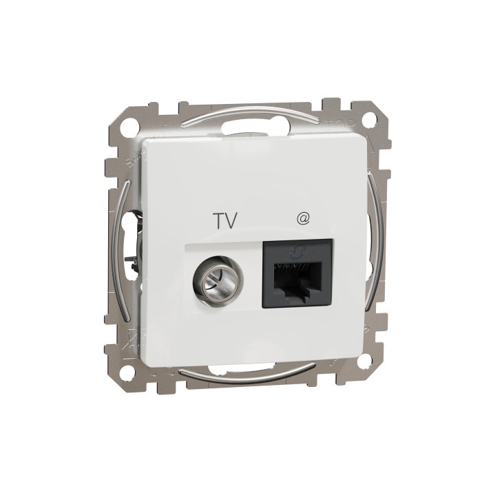 Розетка RJ45 категорія 6 UTP -TV Schneider Sedna Design Білий