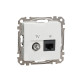 Розетка RJ45 категорія 6 UTP -TV Schneider Sedna Design Білий