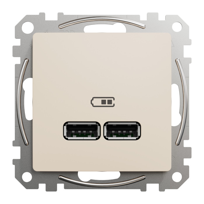 Розетка USB тип A+A 2,1A Schneider Sedna Design Бежевый