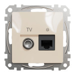 Розетка RJ45 категорія 6 UTP -TV Schneider Sedna Design Бежевий