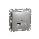 Розетка USB тип A+C 2,4A Schneider Sedna Design Алюміній