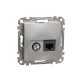 Розетка RJ45 категорія 6 UTP -TV Schneider Sedna Design Алюміній