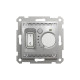 Термостат теплої підлоги 16 A Schneider Sedna Design Алюміній