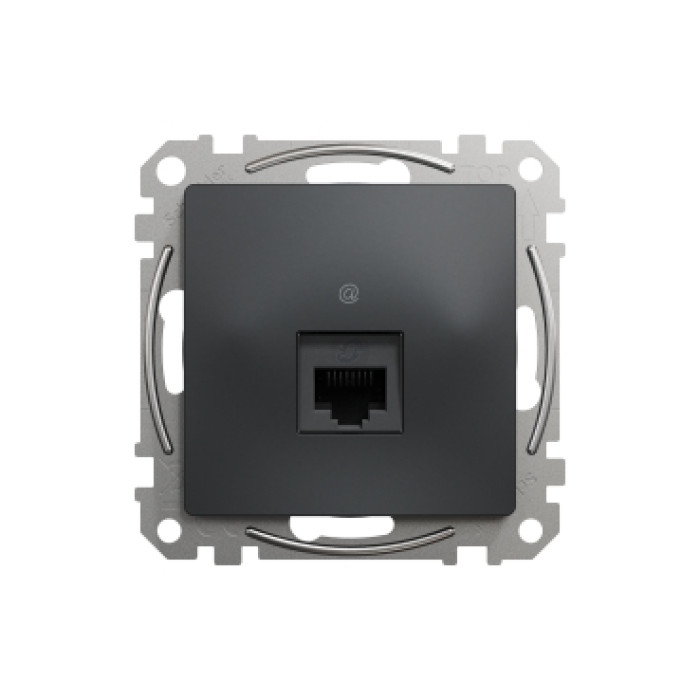 Комп'ютерна розетка RJ45 кат. 5е UTP Schneider Sedna Design Чорний