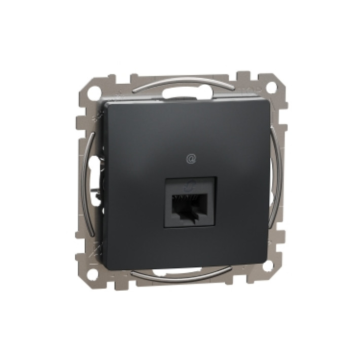 Комп'ютерна розетка RJ45 кат. 5е UTP Schneider Sedna Design Чорний