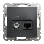 Розетка RJ45 категория 6 UTP-TV Schneider Sedna Design Черный