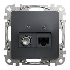 Розетка RJ45 категория 6 UTP-TV Schneider Sedna Design Черный