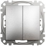 Выключатель 2-клавишный Schneider Sedna Elements матовый Алюминий