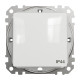 Перемикач 1-клавішний прохідний IP44 Schneider Sedna Design Білий