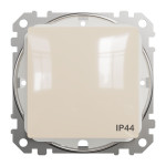 Перемикач 1-клавішний прохідний IP44 Schneider Sedna Design Бежевий
