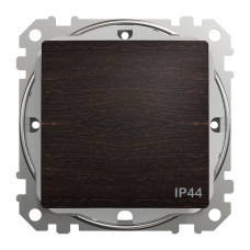 Переключатель 1-клавишный проходной IP44 Schneider Sedna Elements искусств. дерево Венге