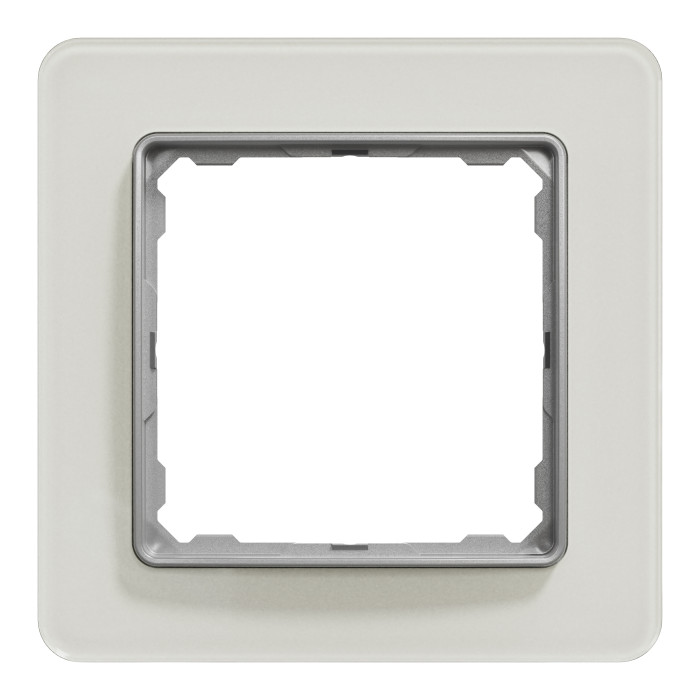 Рамка 1-постовая Schneider Sedna Elements искусств. Белое стекло, пластик