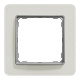 Рамка 1-постовая Schneider Sedna Elements искусств. Белое стекло, пластик