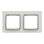 Рамка 2-постовая Schneider Sedna Elements искусств. Белое стекло, пластик