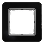 Рамка 1-постовая Schneider Sedna Elements искусств. Черное стекло, пластик