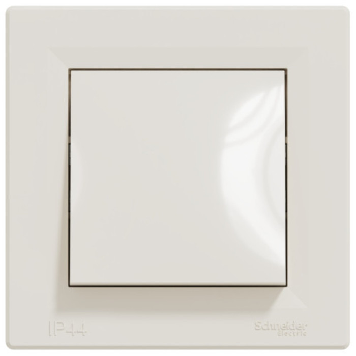 Выключатель Schneider Electric Asfora 1-клавишный IP44 кремовый
