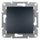 Перемикач Schneider Electric Asfora Plus 1-клавішний прохідний антрацит