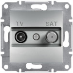 Розетка Schneider Electric Asfora Plus TV-SAT одинарная (1 дБ) алюминий