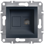 Розетка Schneider Electric Asfora Plus телефонна RJ11 антрацит