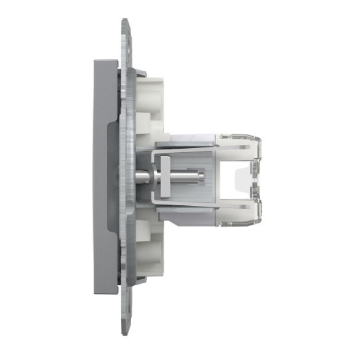 Розетка Schneider Electric Asfora Plus компьютерная двойная RJ45 кат. 5е UTP сталь