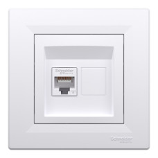 Розетка Schneider Electric Asfora компьютерная RJ45 кат. 6 UTP белая