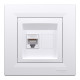 Розетка Schneider Electric Asfora комп'ютерна RJ45 кат. 6 UTP біла