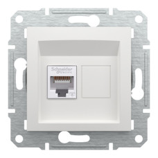Комп'ютерна розетка RJ45 UTP cat.6 Schneider Electric Asfora без рамки біла