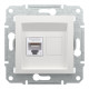 Компьютерная розетка RJ45 UTP cat.6 Schneider Electric Asfora без рамки белая