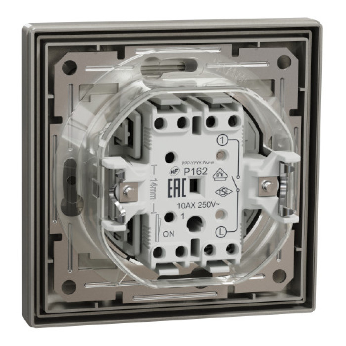 Вимикач Schneider Electric Asfora 1-клавішний IP44 бронза
