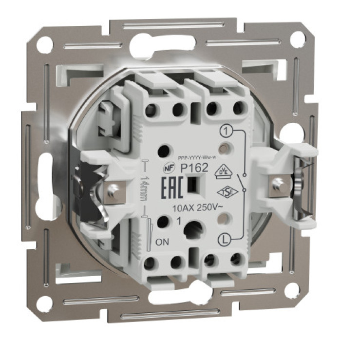 (АКЦИЯ!!! 4+1 шт.) Выключатель Schneider Electric Asfora б/рамки 1-клавишный белый
